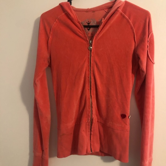 Twisted Heart pink/coral hoody Size M - Picture 1 of 5
